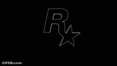 Blue Letter R With Star In Middle GIF