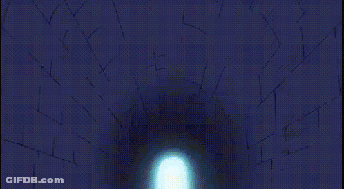Blue Light Coming Out Of Tunnel GIF