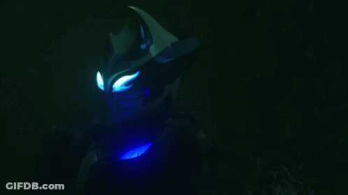 Blue Light Shining On Robot Face GIF