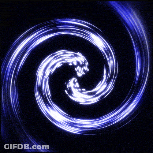 Blue Light Spiral Illusion GIF