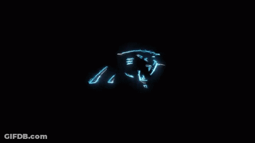 Blue Lightning Bolt Shaped Like Panther's Head GIF