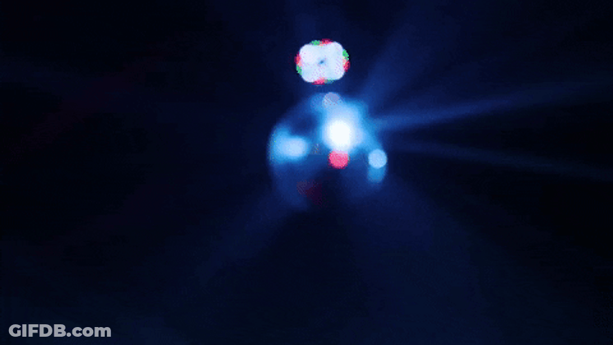 Blue Lights Club Disco Ball GIF
