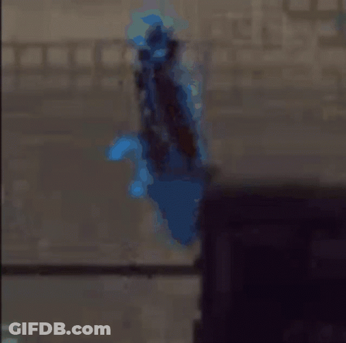 Blue Lizard Dancing Energetically GIF