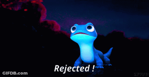 Blue Lizard Rejected GIF