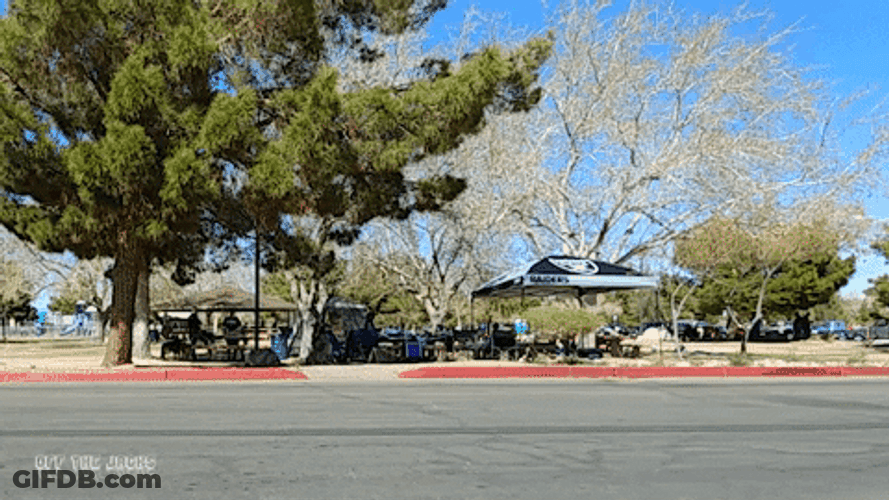 Blue Lowrider Car Cruising GIF