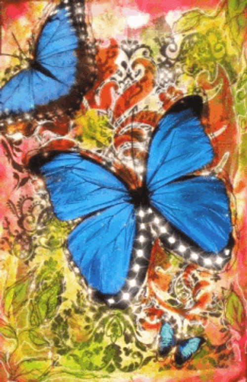 Blue Magical Butterflies GIF