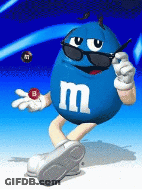 Blue MMS Cool Wink GIF