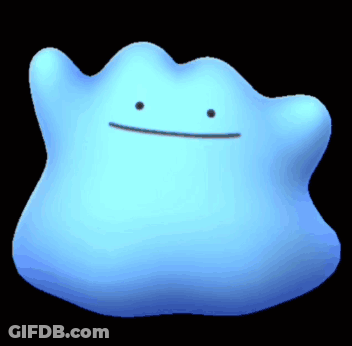 Blue Monster With Smiley Face GIF