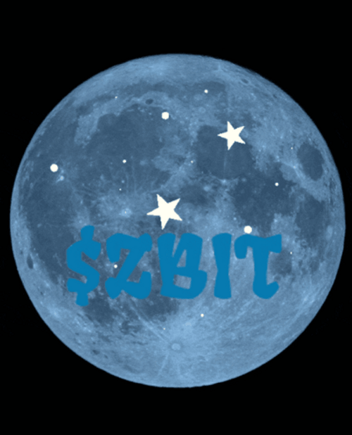 Blue Moon With Twinkling Stars GIF