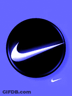 Blue Nike Logo With White Swoosh GIF