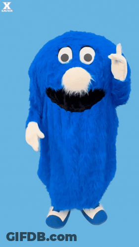Blue Okey Dokey Mascot Thumbs Up GIF