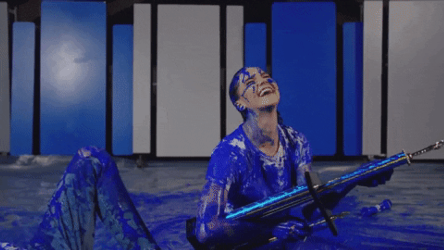 Blue Paint Messi Funny GIF