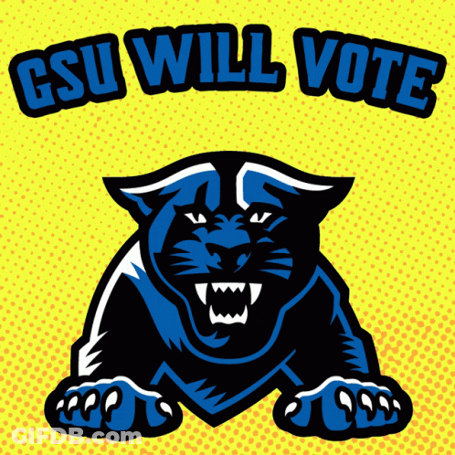 Blue Panther Saying CSU Will Vote GIF