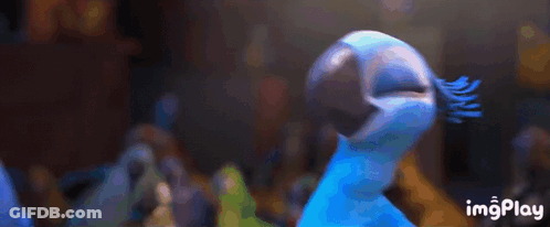 Blue Parrot From Rio Dancing GIF
