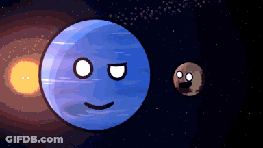 Blue Planet With Face GIF