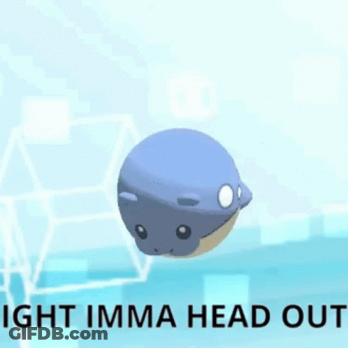 Blue Pokemon Flying Saying Ight Imma Head Out GIF