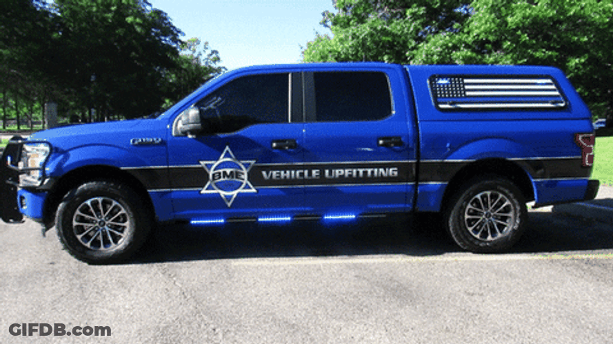Blue Police Car Lights GIF