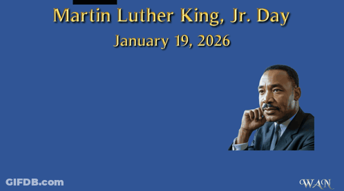 Blue Poster For Martin Luther King Jr. Day GIF