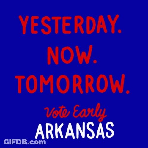 Blue Poster Saying Yesterday Now Tomorrow GIF