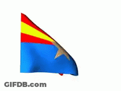 Blue Red And Yellow Flag With Star GIF