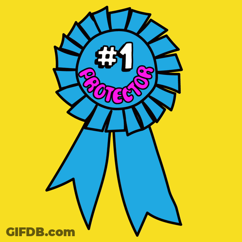 Blue Ribbon Saying #1 Protectos GIF