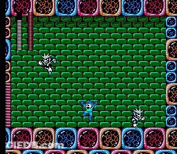 Blue Robot Video Game On Brick Wall GIF