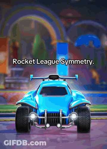 Blue Rocket League Car With Rocket League Symmetry GIF