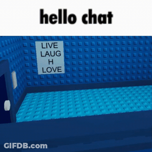 Blue Room With Live Laugh Love Sign GIF