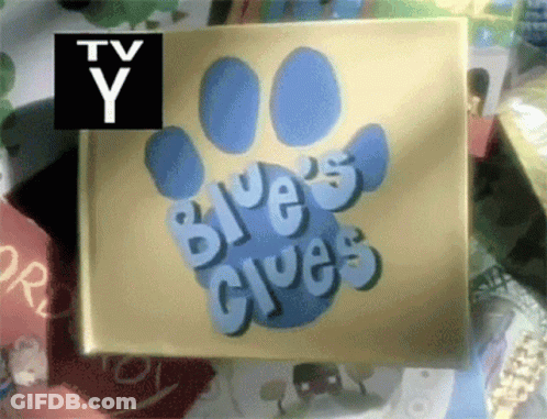 Blue's Clues Book In Pile Of Gifts GIF