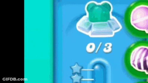 Blue Screen With Green Circle 0/3 GIF