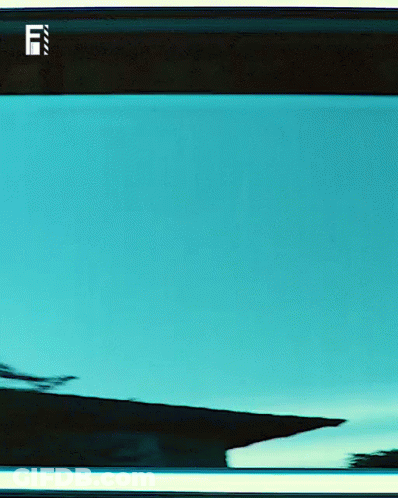 Blue Screen With Letter F GIF