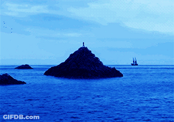 Blue Sea With Small Islands GIF