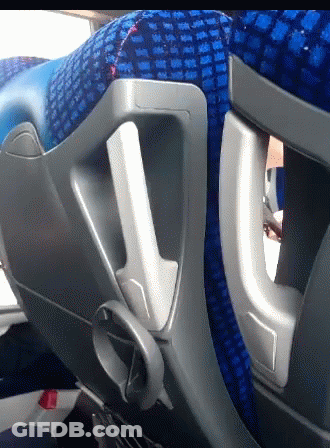 Blue Seat With White Handle GIF