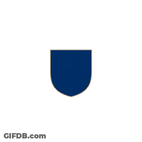 Blue Shield With Yellow And Red Stripe GIF