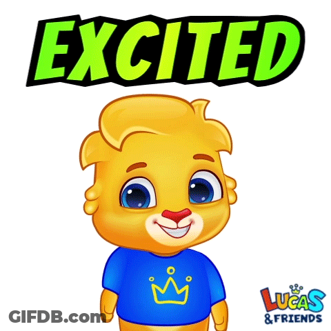 Blue Shirt Cartoon Saying Excited GIF