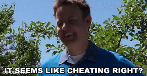 Blue Shirt Man: It Seems Like Cheating Right GIF