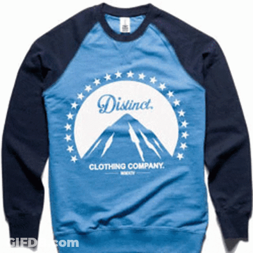 Blue Shirt Saying Distinct Clothing Company GIF