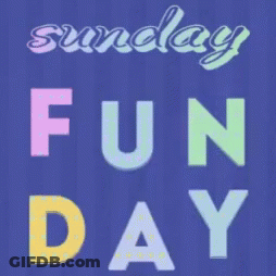 Blue Shirt Saying Sunday Fun Day GIF