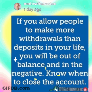 Blue Sign About Balance And Withdrawals GIF