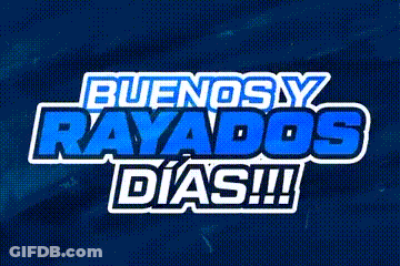 Blue Sign Saying Buenos Y Rayados Dias GIF