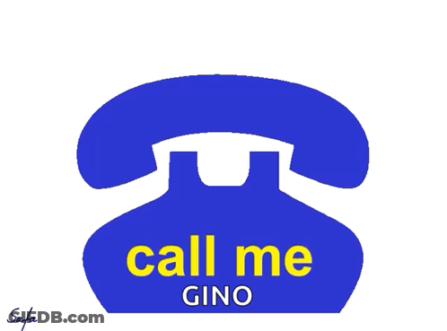 Blue Sign Saying Call Me Gino GIF