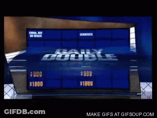 Blue Sign Saying Daily Double GIF