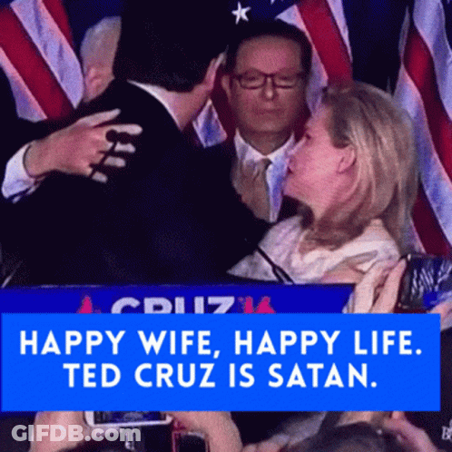 Blue Sign Saying Happy Wife Happy Life GIF