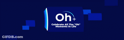 Blue Sign Saying Oh+ GIF