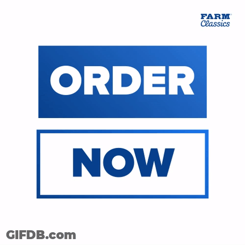 Blue Sign Saying Order Now GIF