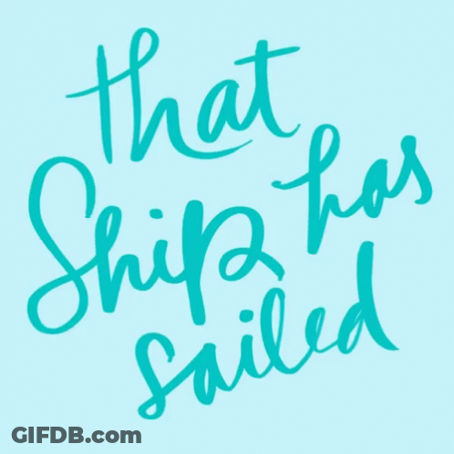 Blue Sign That Ship Has Failed GIF