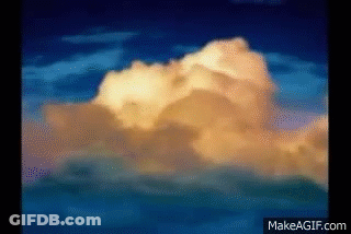 Blue Sky Cloud Painting GIF
