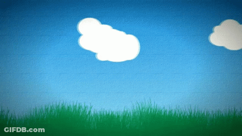Blue Sky With White Cloud GIF