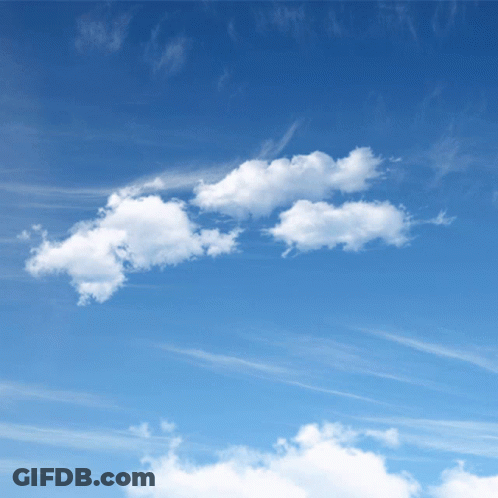 Blue Sky With White Clouds GIF