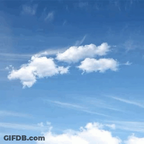 Blue Sky With White Clouds GIF